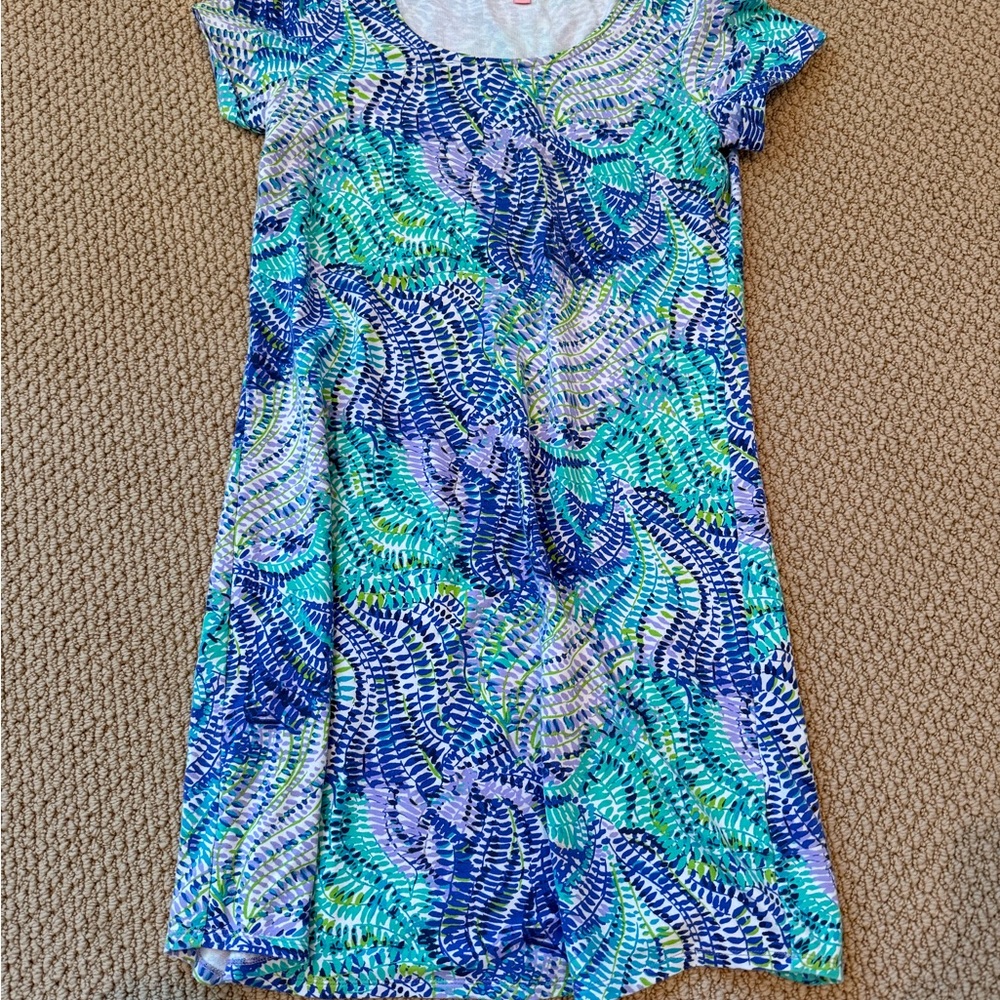 Lilly Pulitzer Vibrant Blue and Green Casual Dress